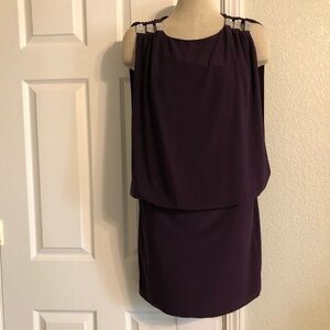 JSP PURPLE, polyester sleeveless mini dress size M